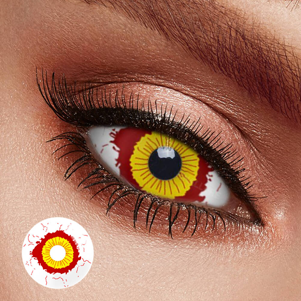 Fever Yellow & Red Sclera Contacts