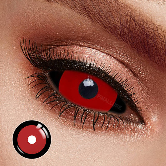 Black Ring Red Sclera Contacts