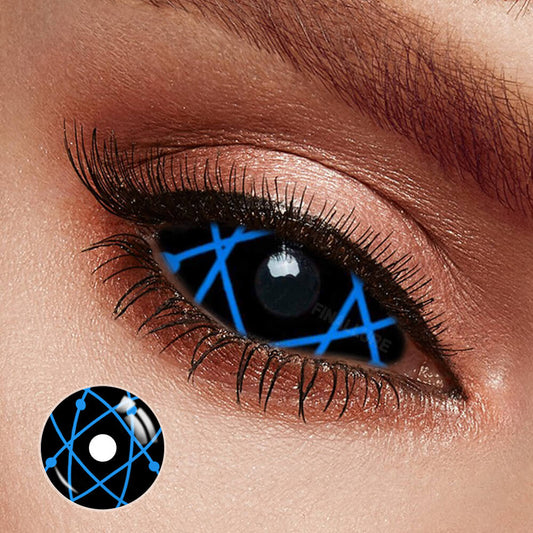 Blue Star Trails Sclera Contacts