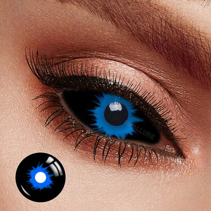 Black Blue Sclera Contacts