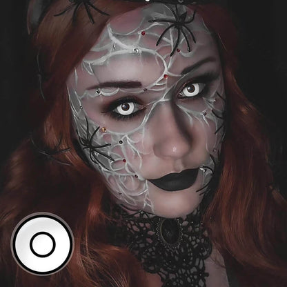 Black Iris Rim White Eye Contacts for cosmetic cosplay