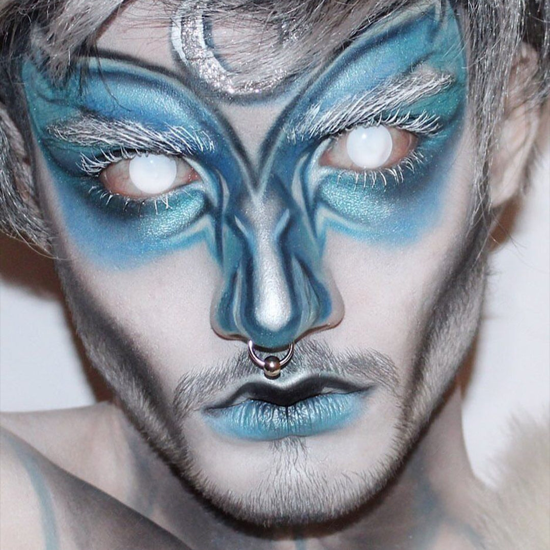 Blind White Contact Lenses for hallowen costume