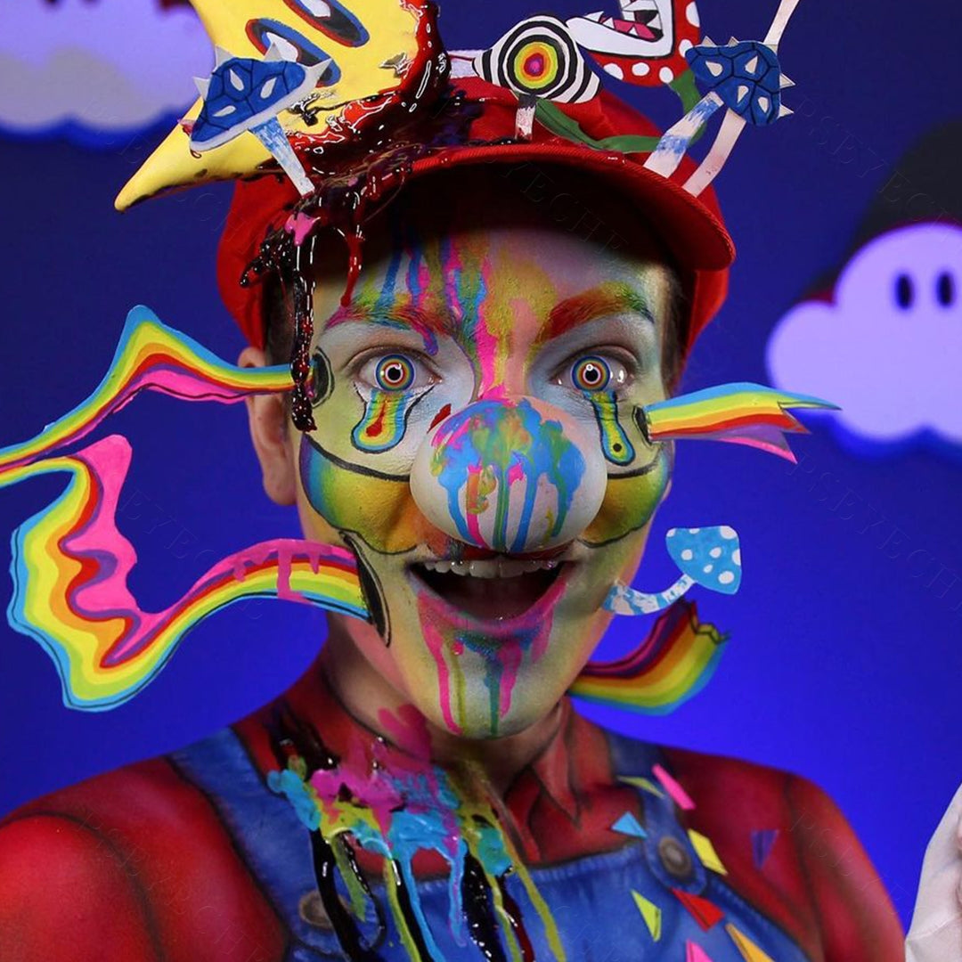 Clown costume iridescence eye cosmetic contact lenses