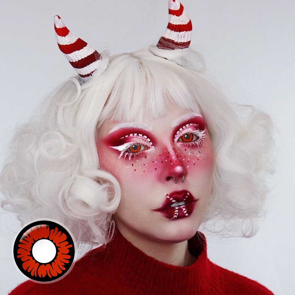Demon Glamor Red Contacts for cosplay