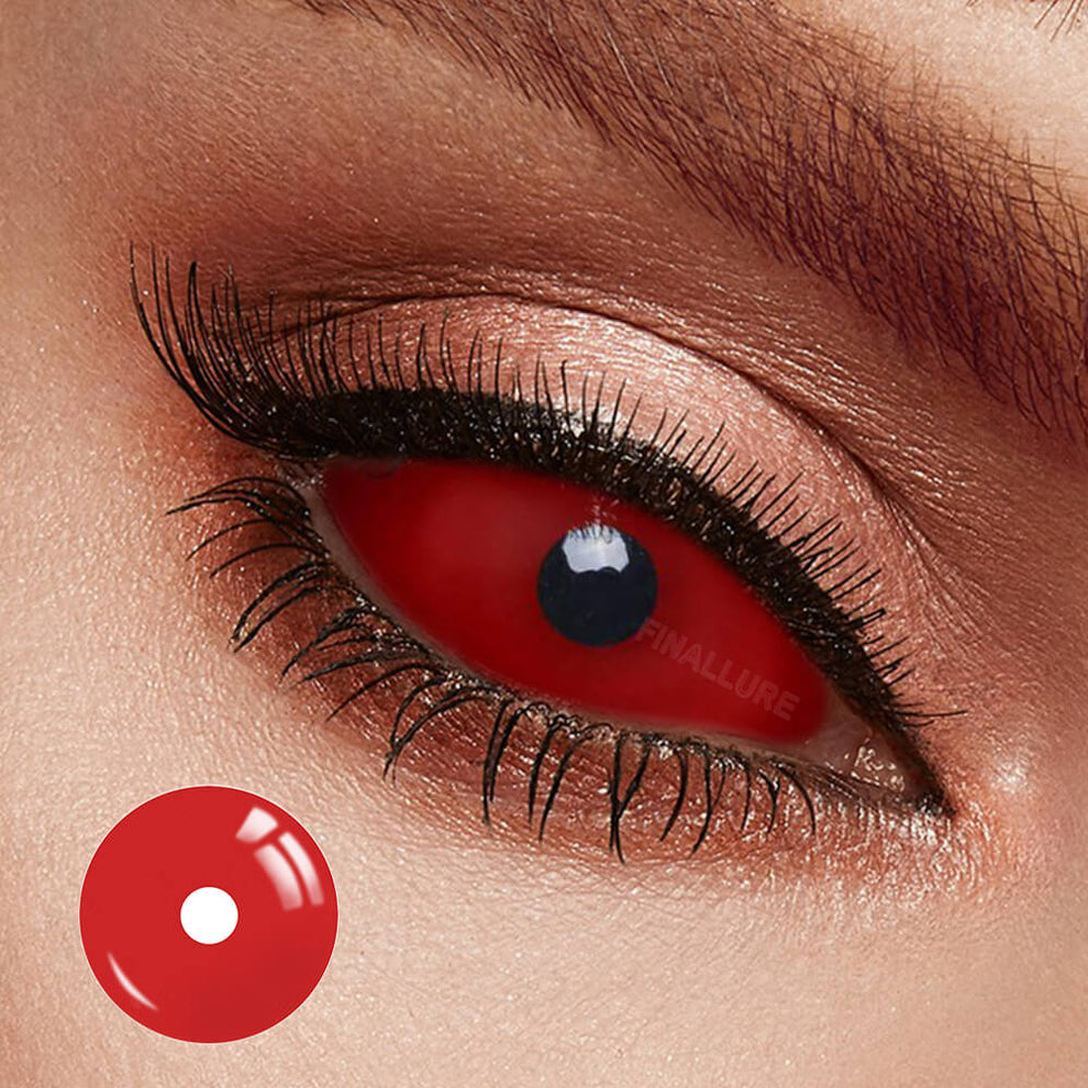 Full Red Sclera Contacts – FINALLURE