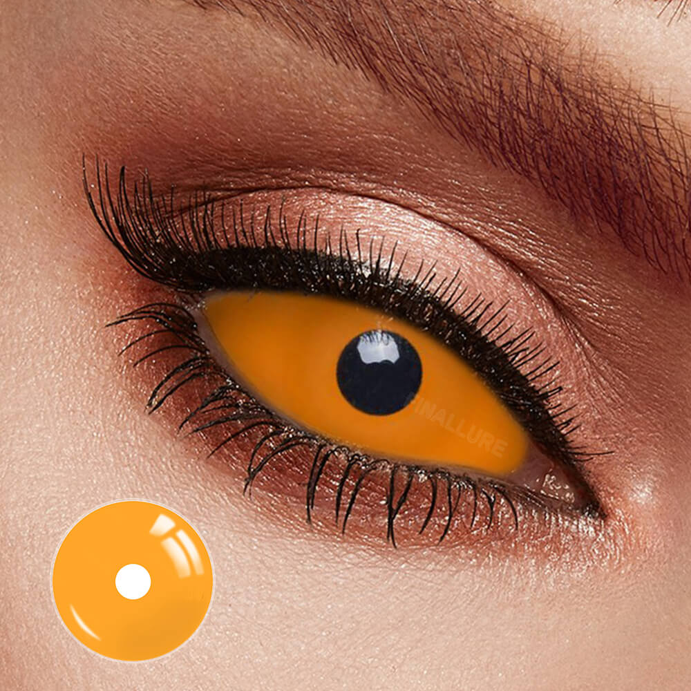 Orange Sclera Contacts | Fiery Full Eye Cosplay & Halloween Lenses ...