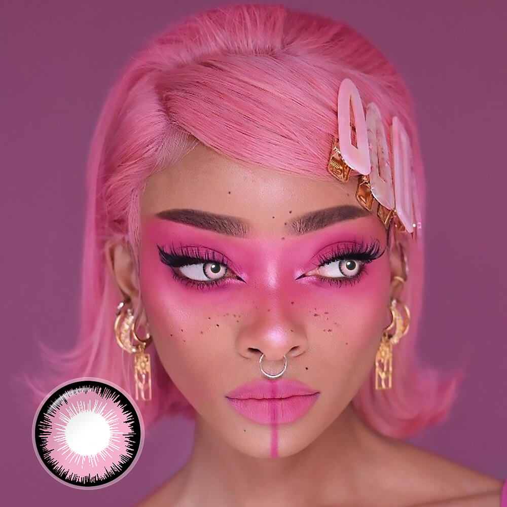 Kanao Black Pink Anime Eye Contacts for cosplay