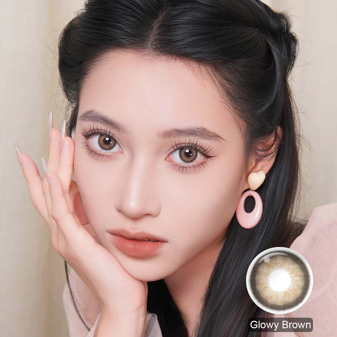 Spanish Circle Glowy Brown Contacts