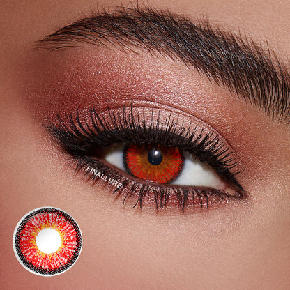 Neon Red Colored Contact Lenses