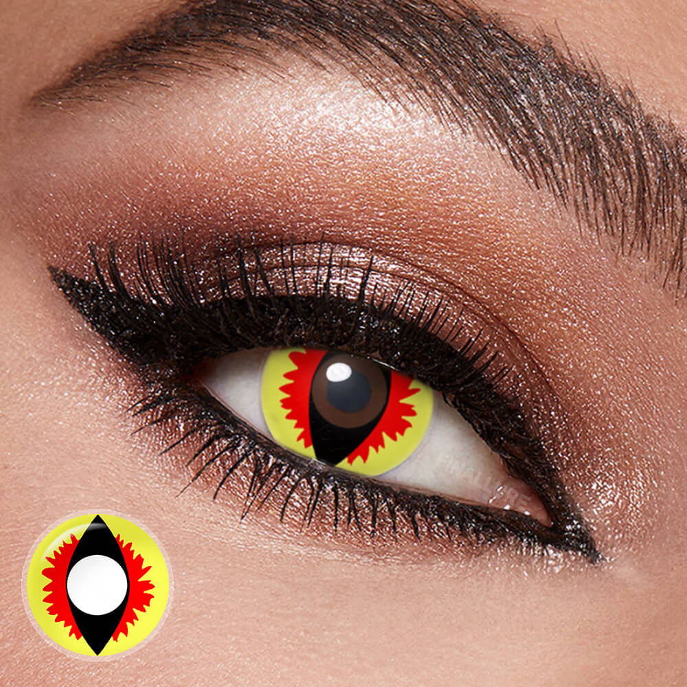 Yellow Dragon Eyes Contact Lenses