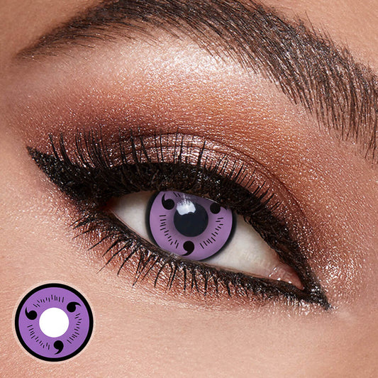 Purple 3 Tomoe Sharingan Eye Contacts