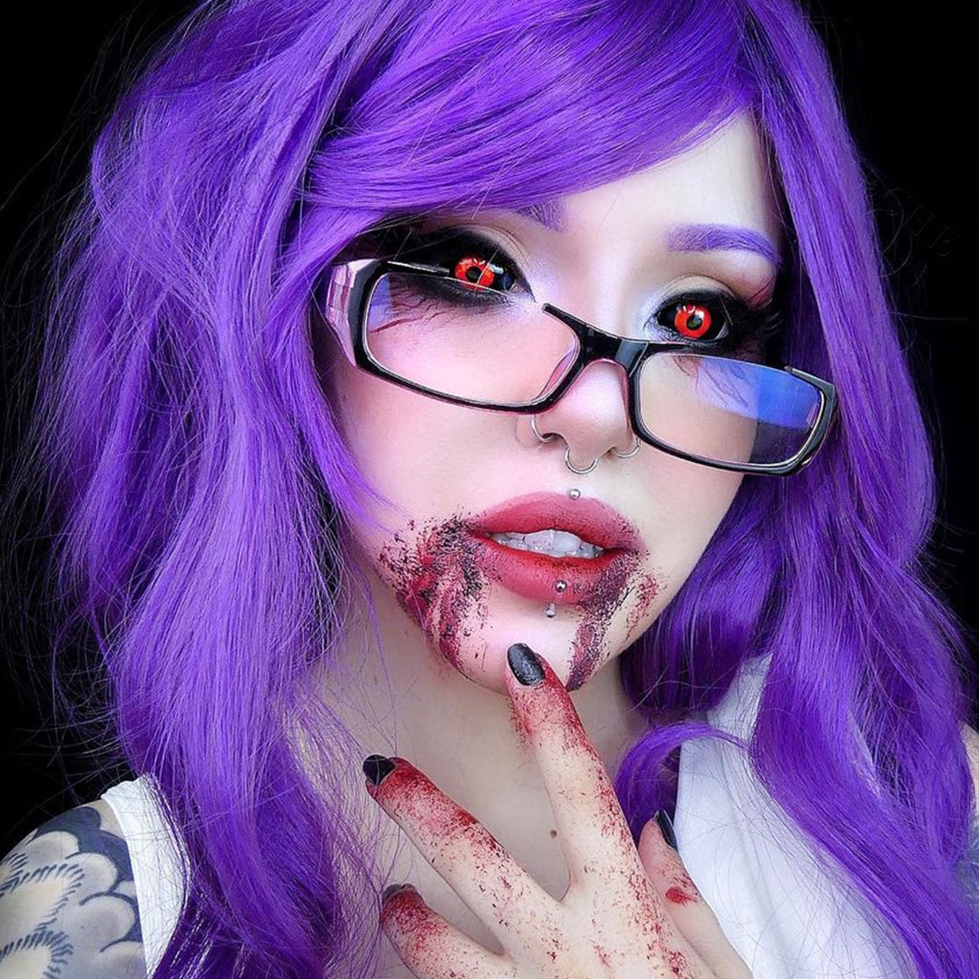 Tokyo Ghoul Black Red Sclera Halloween costume Contacts