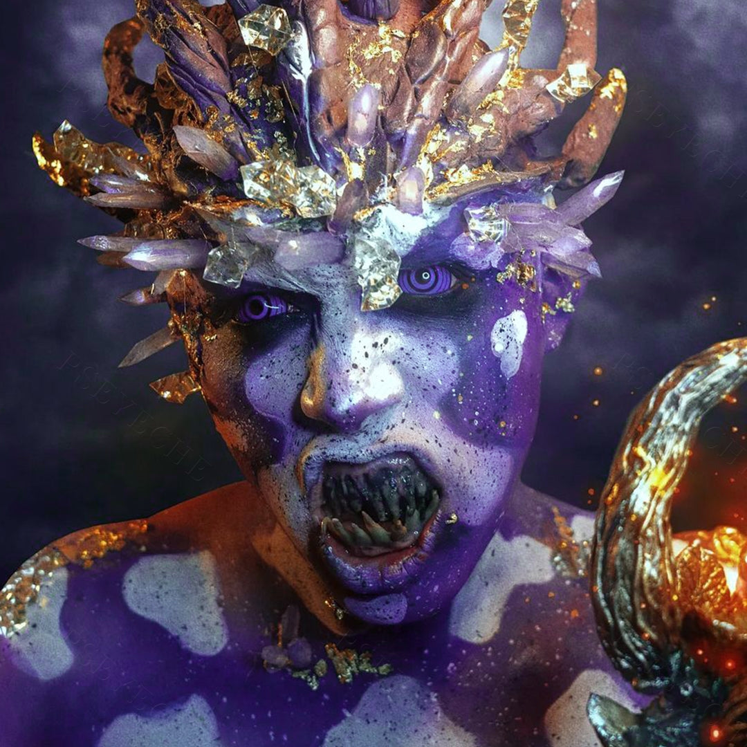 halloween purple creepy cosmetic sclera contact lenses