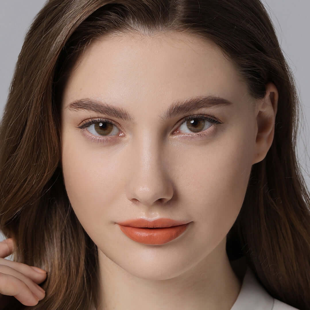 hidrocor ochre lenses on bown eyes
