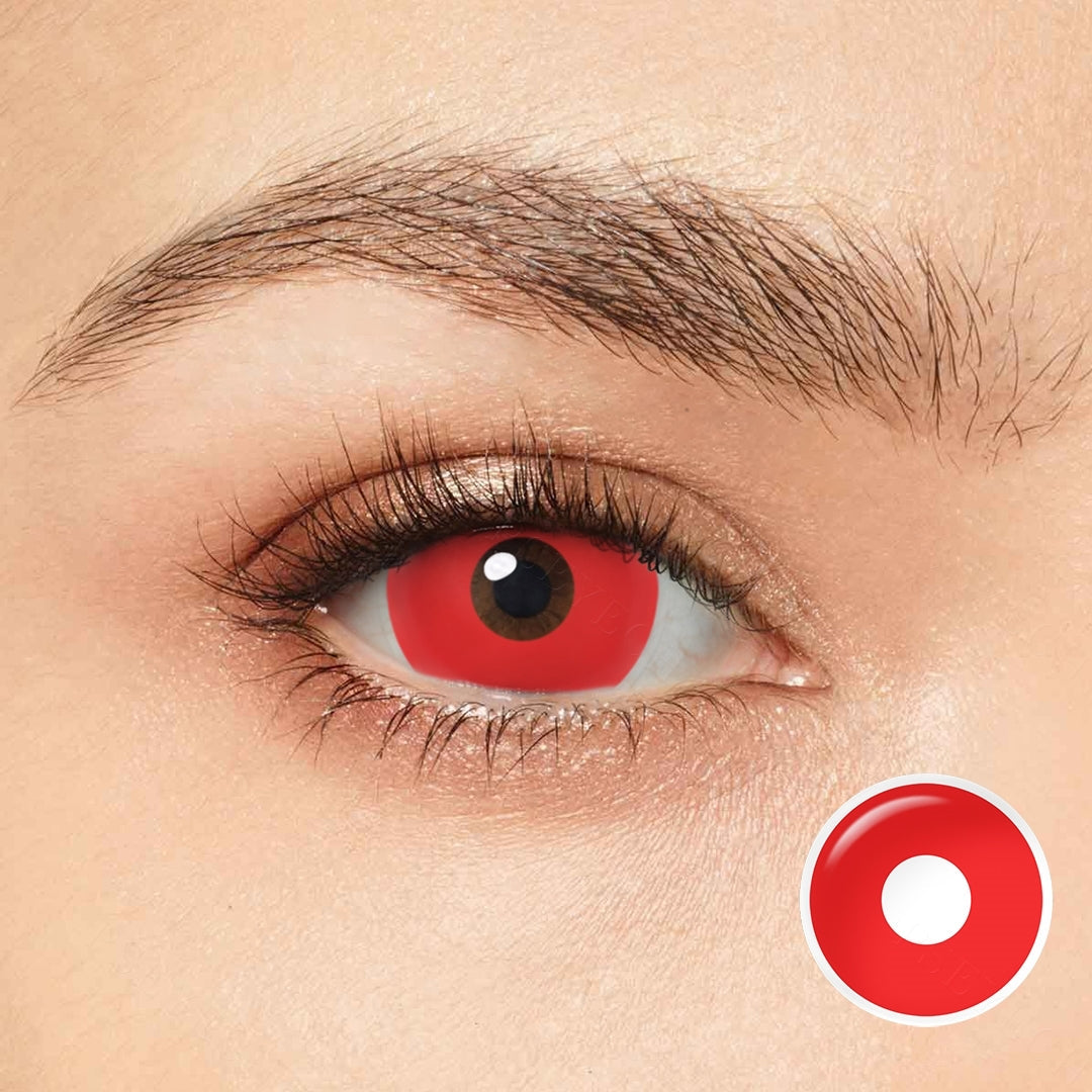 uv glow red contact lenses