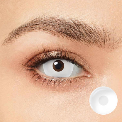 uv glow white contact lenses