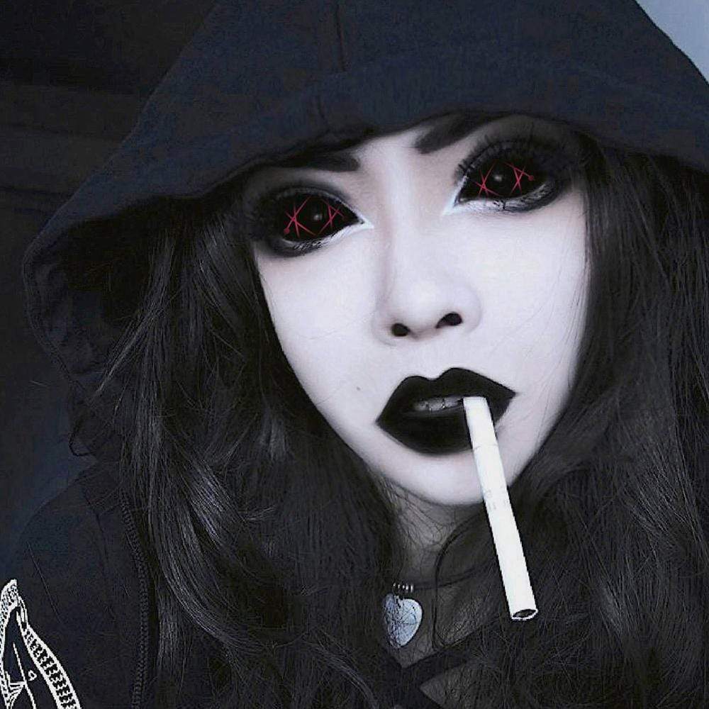 Red Star Trails Sclera Contacts for cosplay